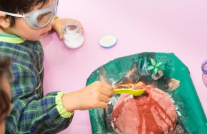 Kindergarten room – volcano experiment